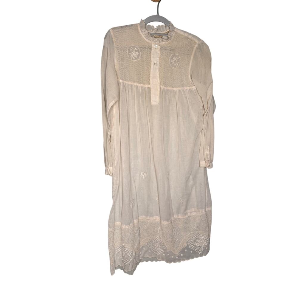 Vintage Chance Encounters embroidered nightgown 90s sheer lace floral‎ romantic